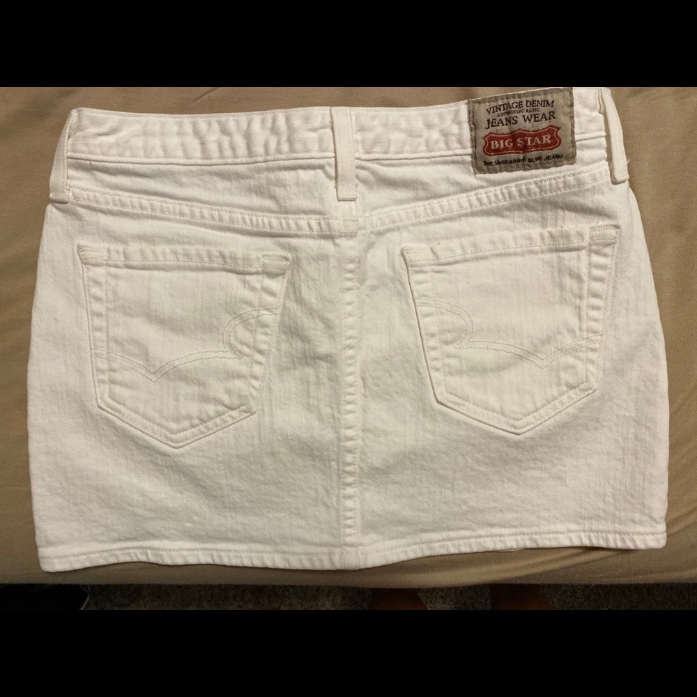 Big Star White Jean mini skirt